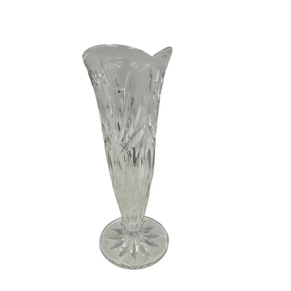 Royal Irish Crystal 24% Lead Crystal Vase Czech Republic Elegant Fluted Clear
